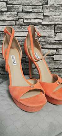 Sandale Guess, culoare portocalie