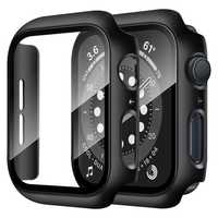 Кейс + Стъклен протектор за Apple Watch 9 / 8 / 7 45 41 / SE 44 40 6/5