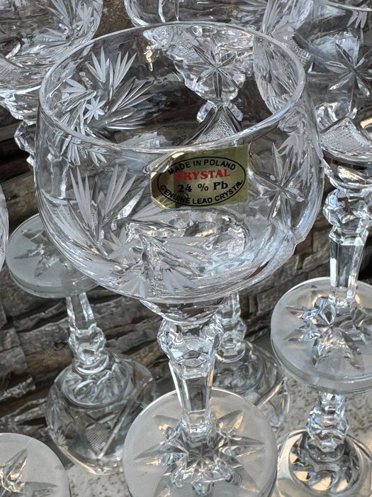 Set pahare vin alb cristal