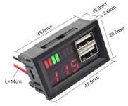 Tester Indicator stare incarcator USB baterie acumulator 12V