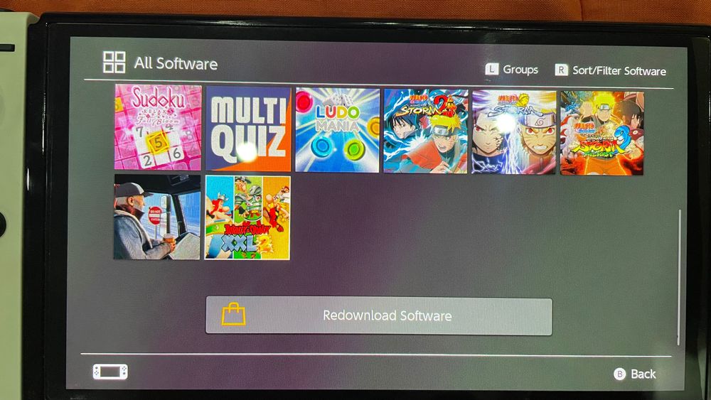 Nintendo Switch OLED (White) + Mario Accessories + Игри