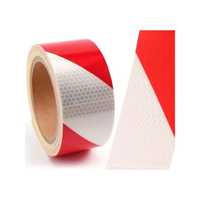 светлоотразително тиксо 3D ефект – широчина 5СМ червено - бяло
