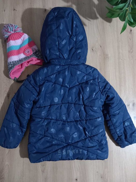Детско зимно яке за момиченце ESPRIT 4-5г. + зимна шапка с полар