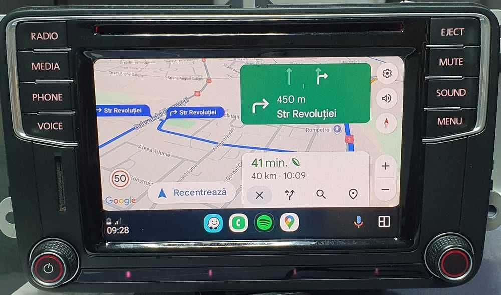 MIB2 Navigatie originala Volkswagen Waze App Connect Carplay Android A