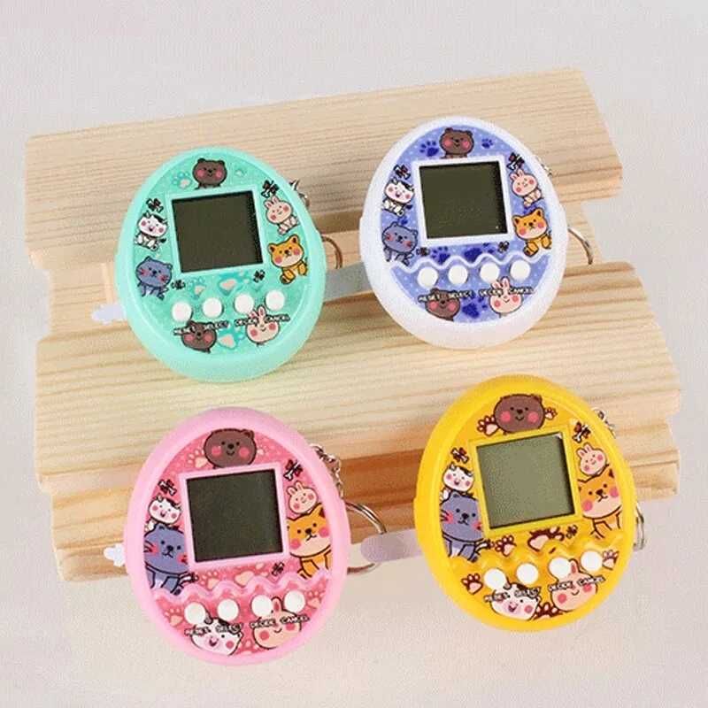 Breloc Tamagotchi: animăluțe virtuale. Căsuță ou, vesel colorată