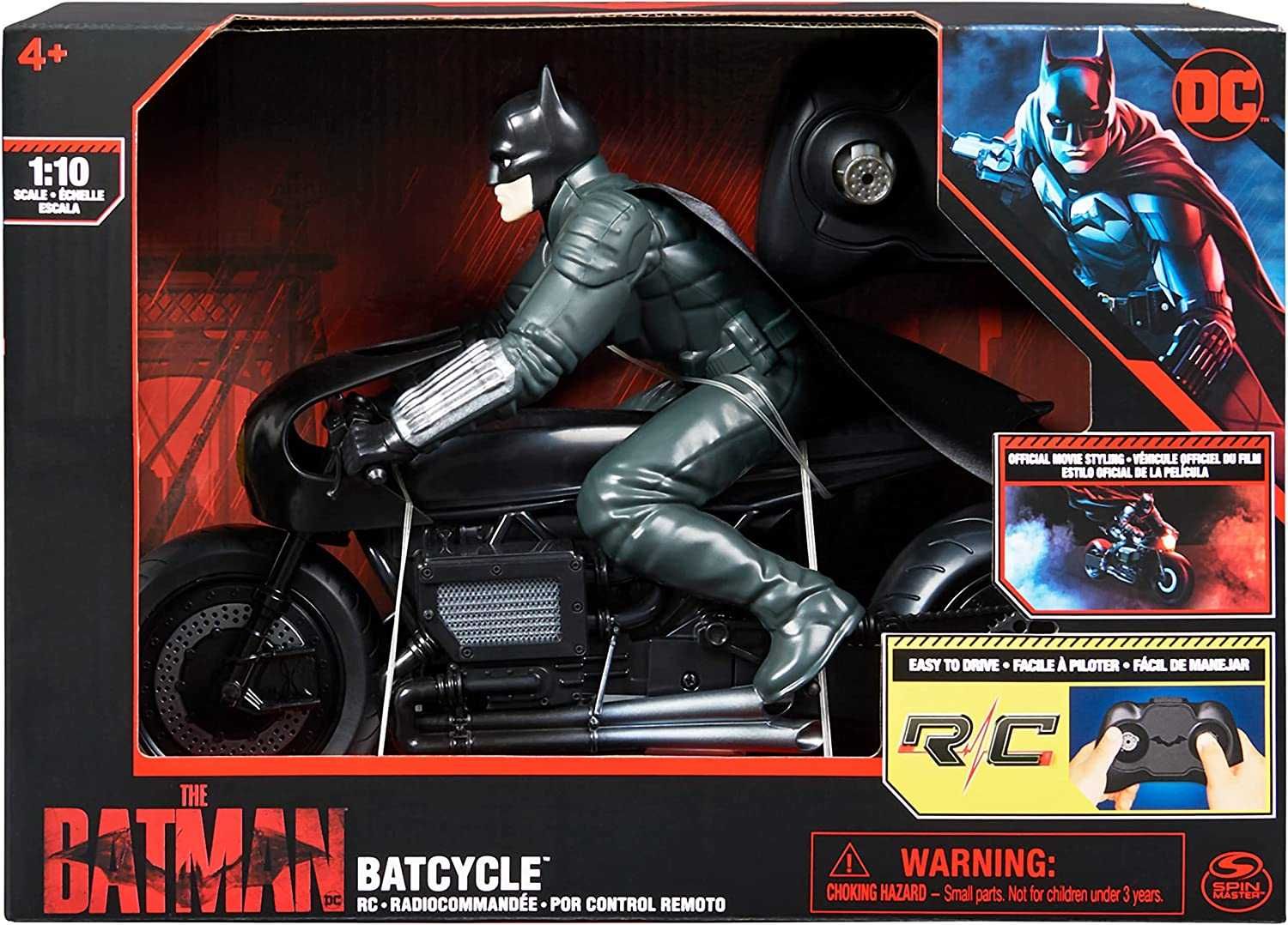 Мотор с Дистанционно Spin Master Batman Batcycle 1:10 с фигура Батман