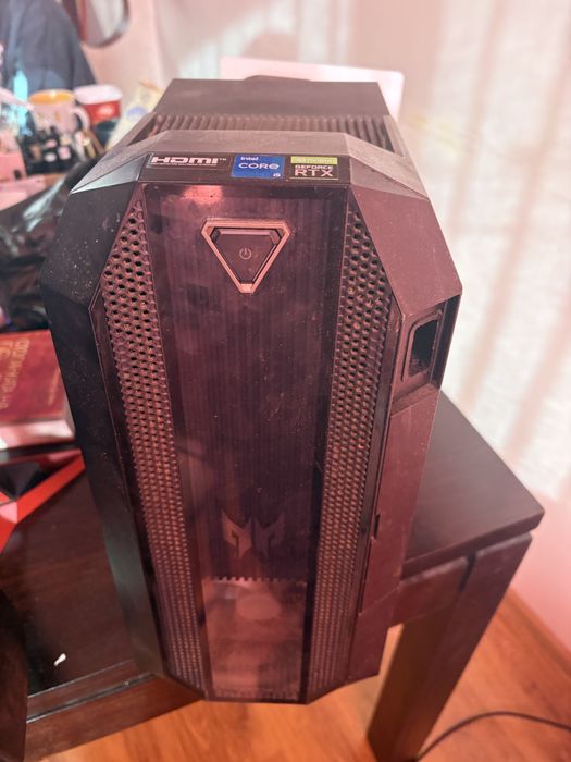 Гейминг сет компютър монитор слушалки мишка клавиатура и мауспад