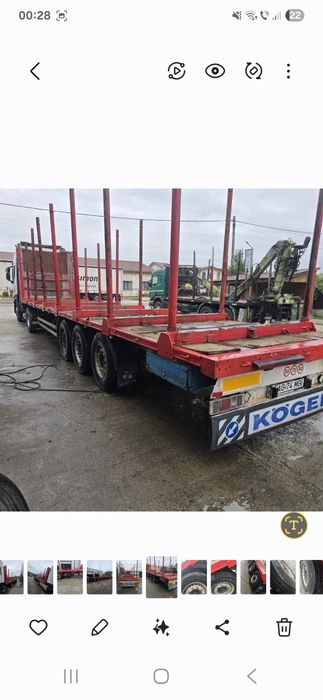 Semiremorcă kogel transport lemn