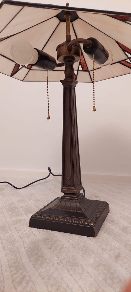 Lampa veioza vintage Art Deco Tiffany 1970