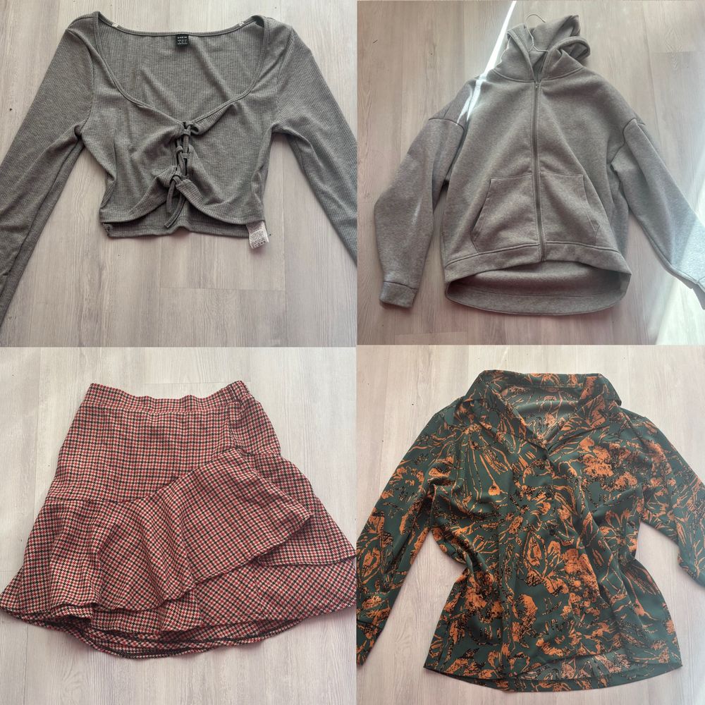 Кроп топове, Oversize тениски, рокля, риза, пола, худи, суичър, сако