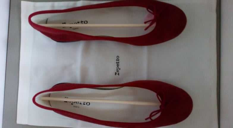 НОВИ обувки балерина, кожа 100%, велур, REPETTO  PARIS, Франция, 38,5