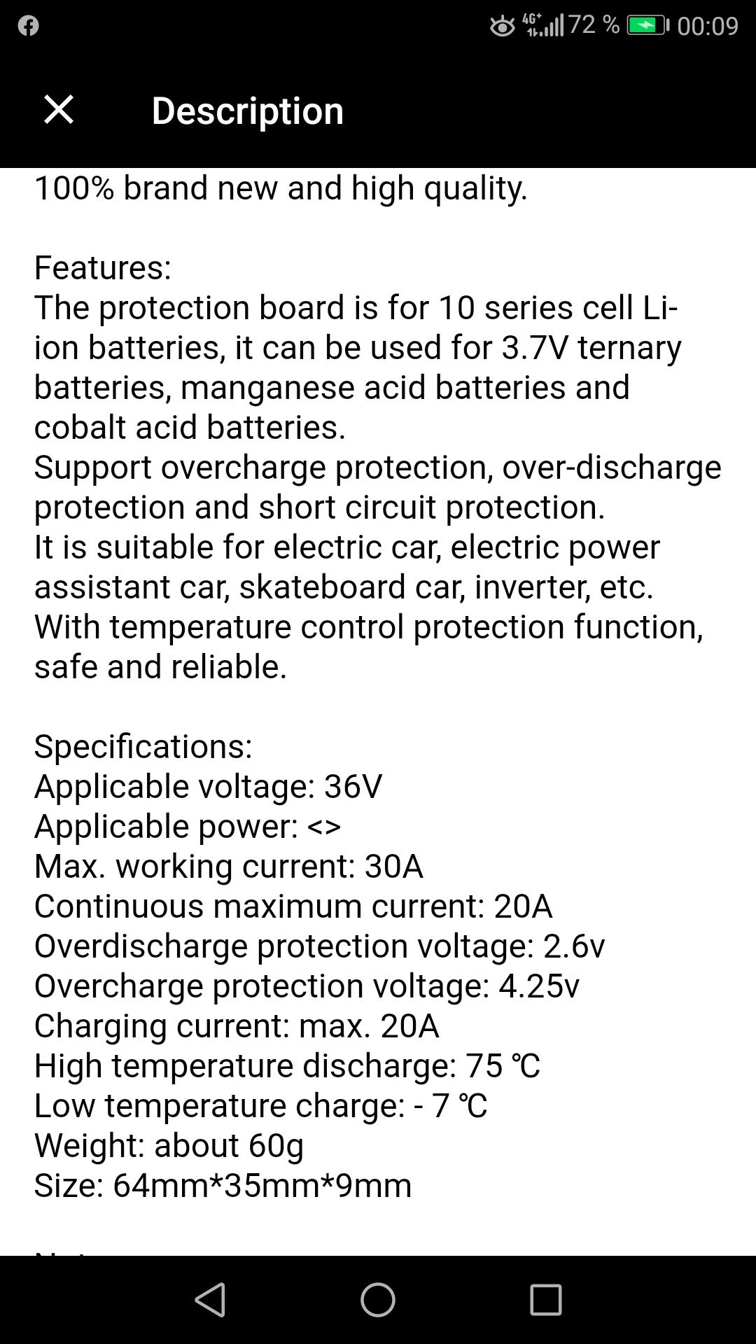 Bms 10 s pentru bicicletă electrică