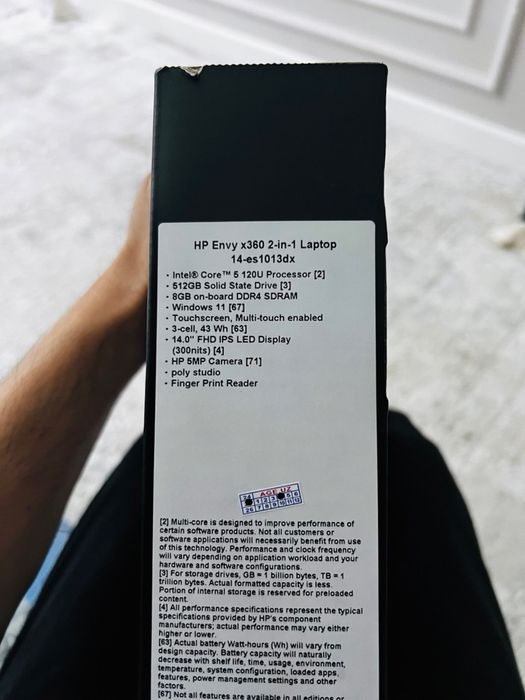 Hp Envy x360 2-in-1 laptop 14-es1013dx. Процессор intel core i5 120u.