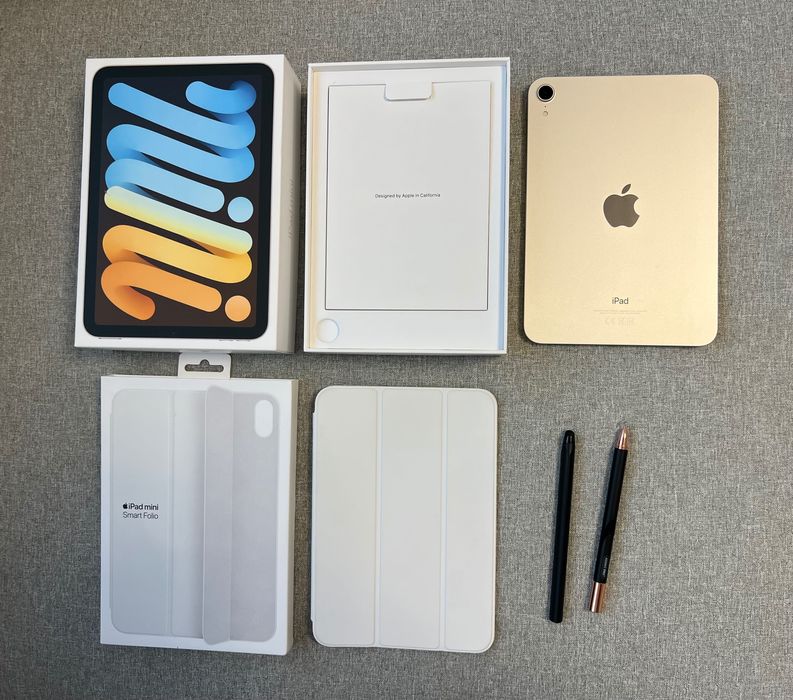 Apple Ipad Mini 6, 64GB, Wi-Fi + Apple Smart Folio + подарък 2 писалки
