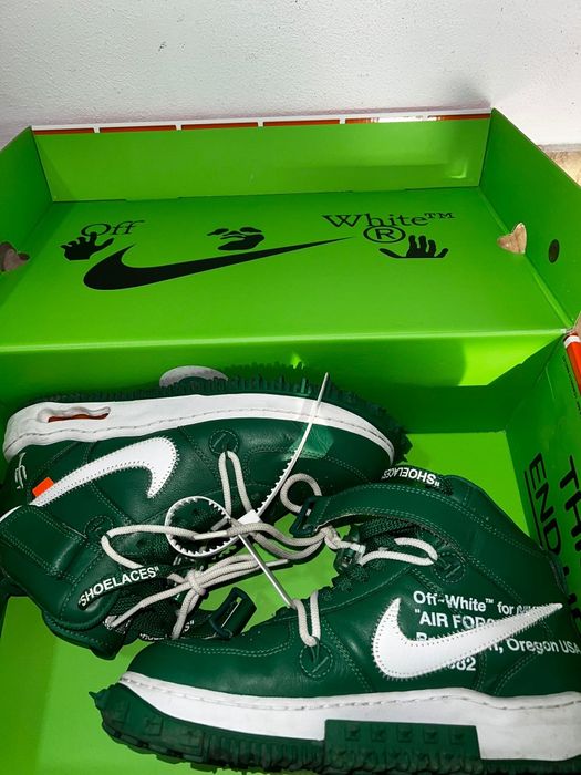 Air force 1 mid off-white pine green marimea 41