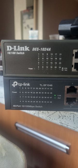 D-link, Tp-link 24-48 портовый свитч, хаб.