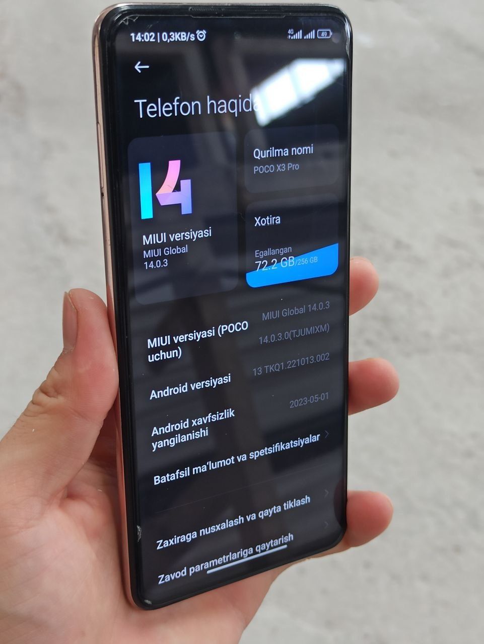 Poco x3 pro Sotiladi