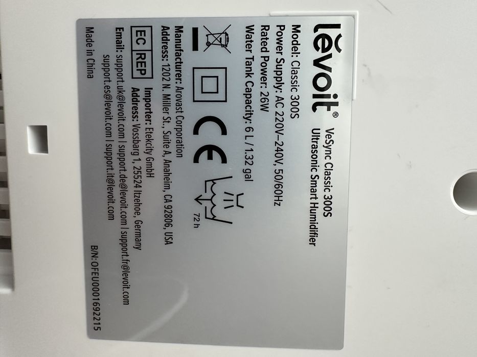 Овлажнител Levoit Classic 300S