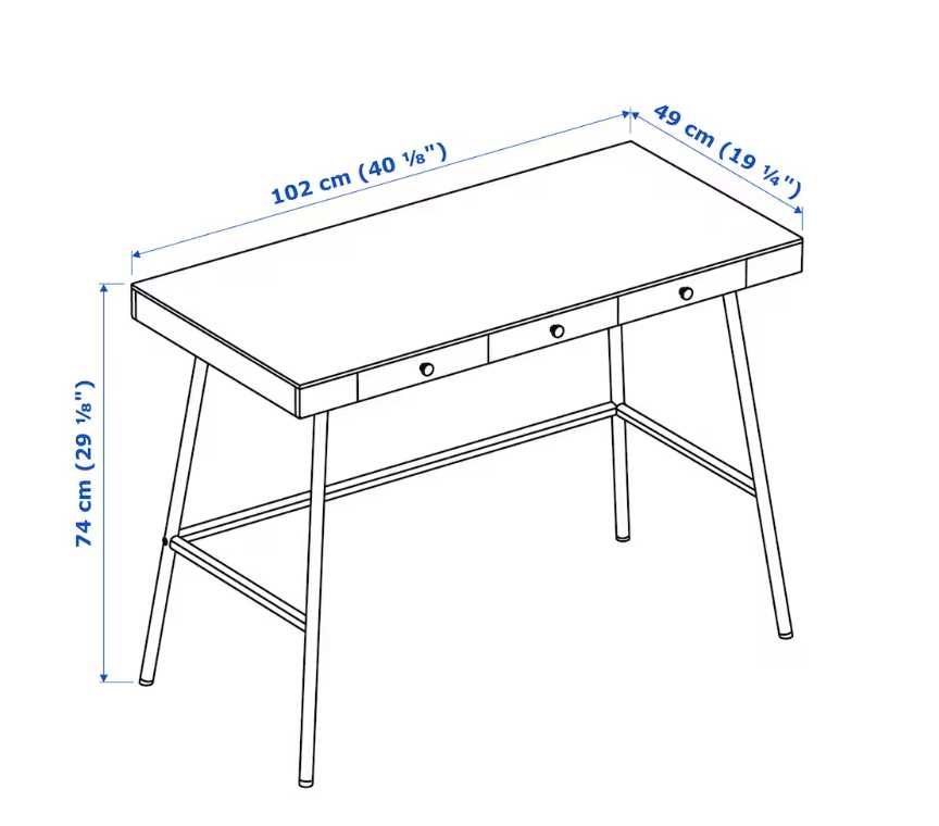 Birou IKEA , bambus,  LILLÅSEN102x49 cm