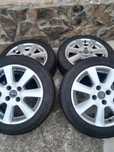 Set Jante aliaj Borbet, 4x108 pe 16", anvelope vara DOT 2023 195/55R16
