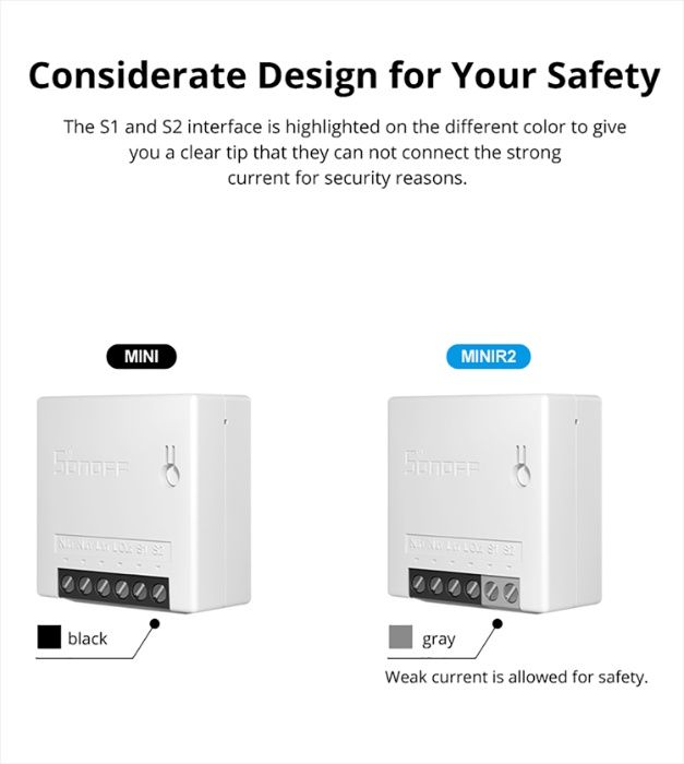 SONOFF MINIR2 - Wifi DIY двупосочен интелигентен превключвател