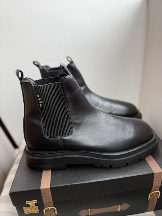 Walk London cizme Chelsea din piele neagra marimea 42 noi