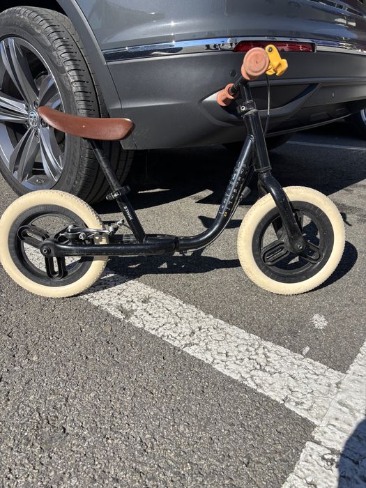 Bicicletă fără pedale Runride 500 Decathlon negru-bej copii 85-105 cm