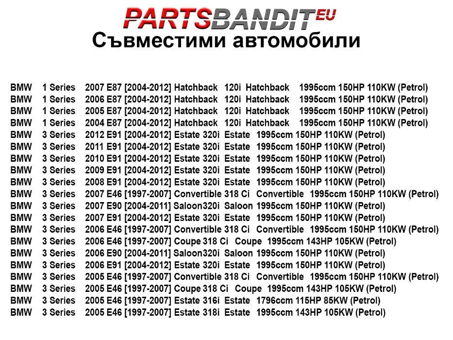 Маслен сепаратор филтър картерни газове BMW 1er 3er X3 Z4 Бензин