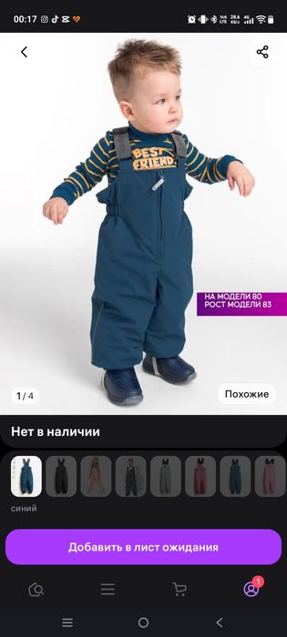 Полукомбинезон демисезон б/у