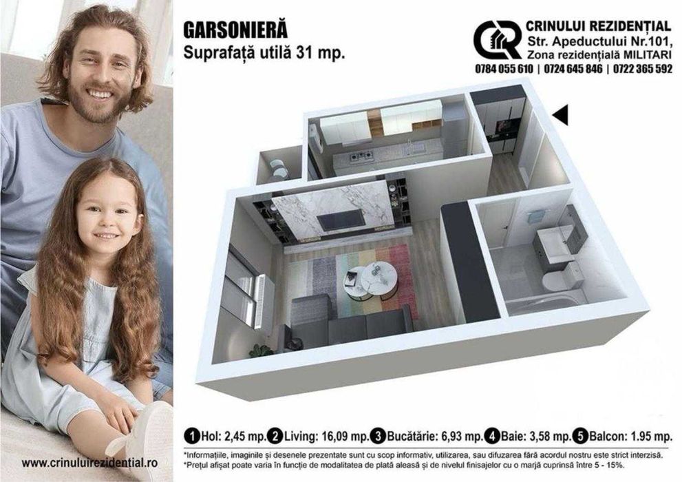Garsoniera decomandata oferta promotionala!Comision 0%