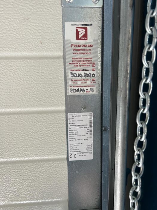 usi de garaj MCA hala/sectionale/garaj,profesionale nefolosite