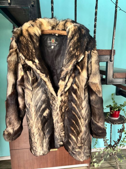 Geacă blană naturală de enot - mărimea M