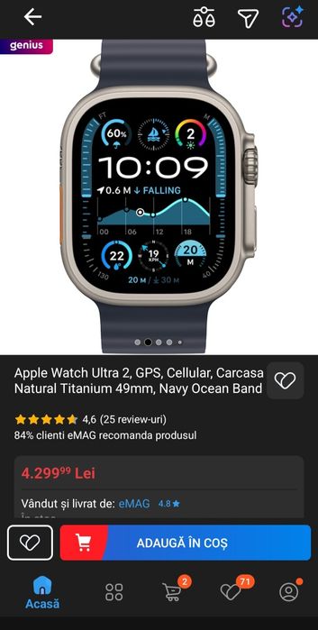 Apple Watch Ultra 2 nou garanție 12 luni