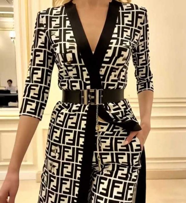 Брючный костюм Fendi стиль, Турция