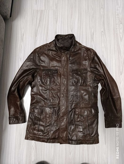 ''Hermes Govantes''оригинално мъжко кожено яке,шуба Л размер