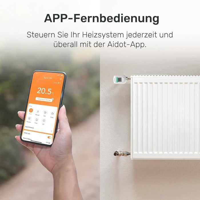 Termostat inteligent radiator Winees program,Alexa și Asistent Google