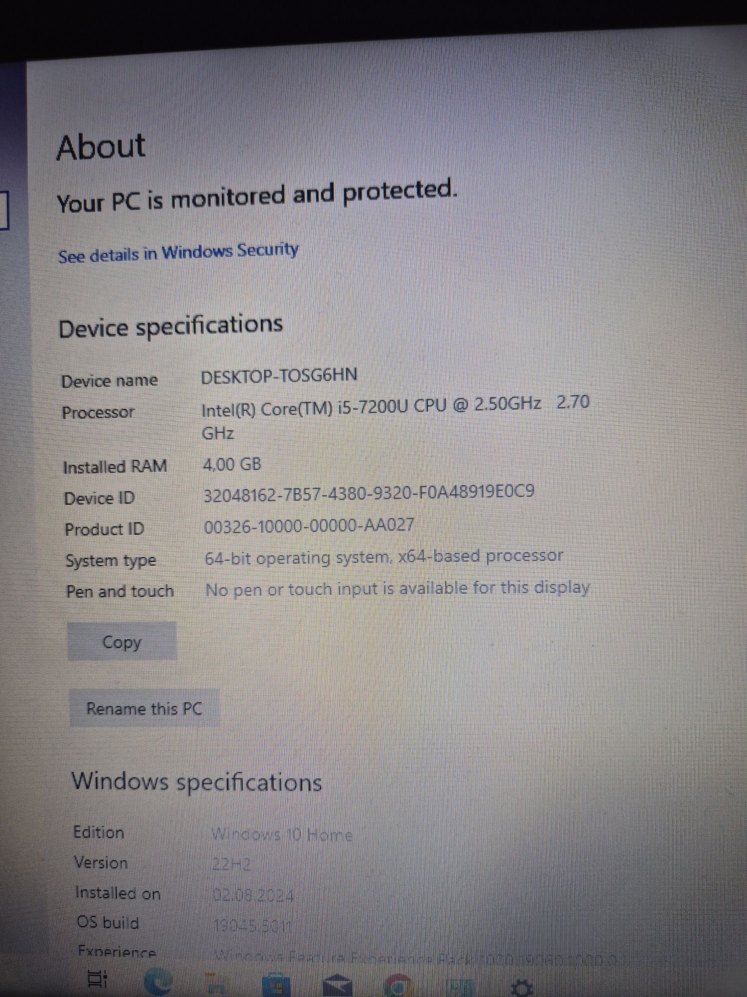 Laptop HP utilizat