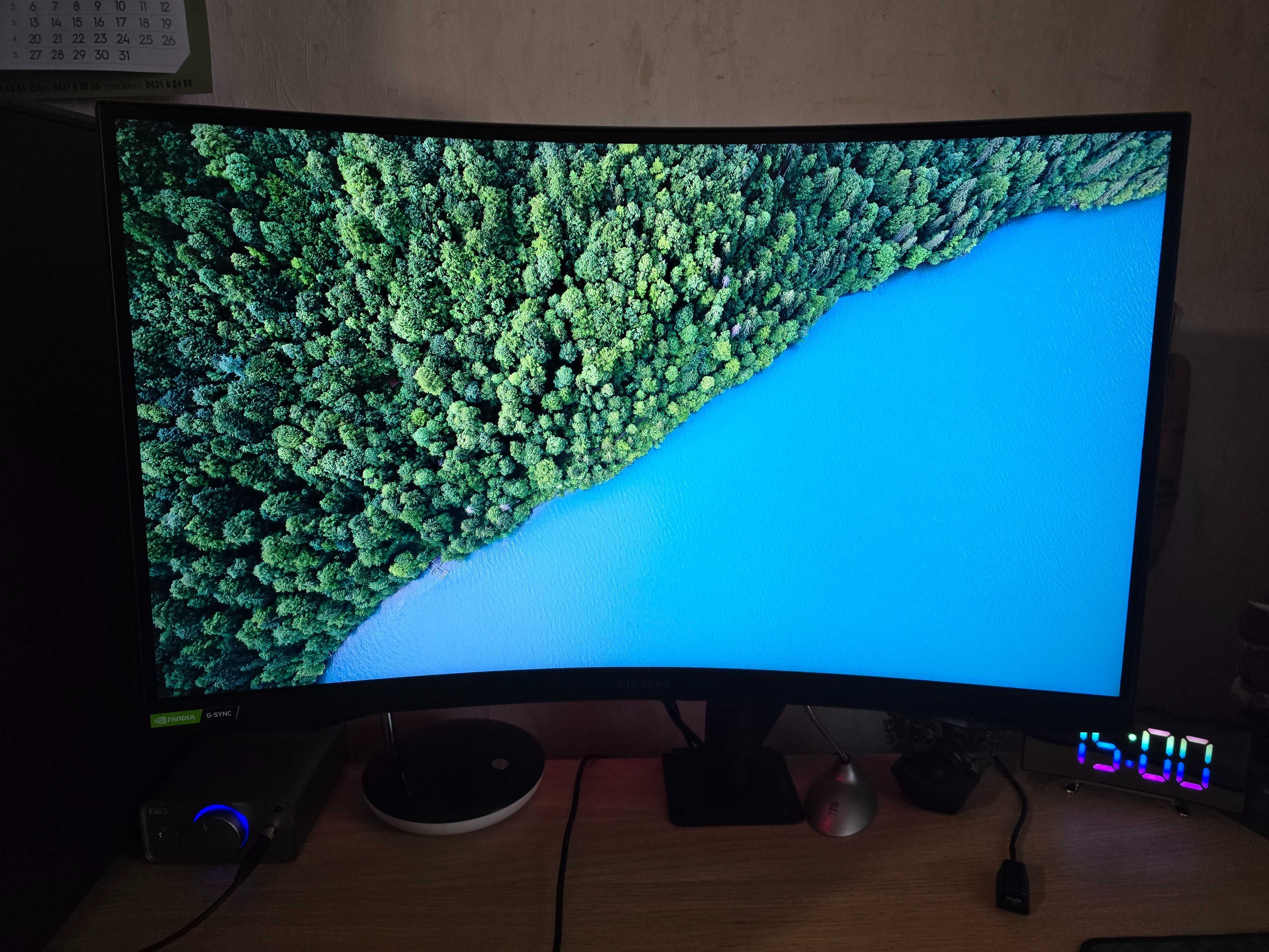 Продавам монитор Samsung Odyssey G7 27", VA панел, 240Hz, 1440p