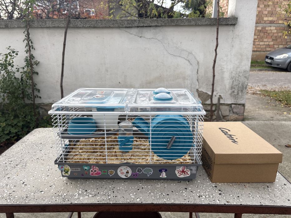 Подарява се хамстер с клетка