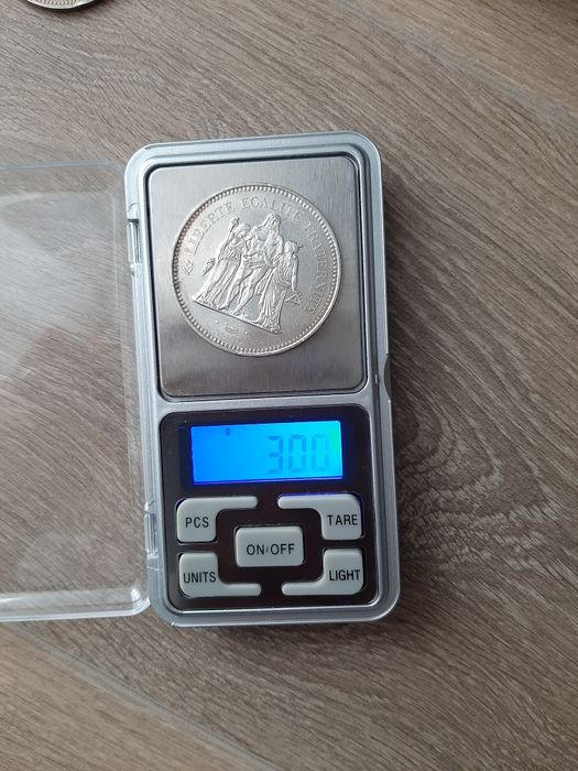 Lot 4 monede 50 francs, Franța