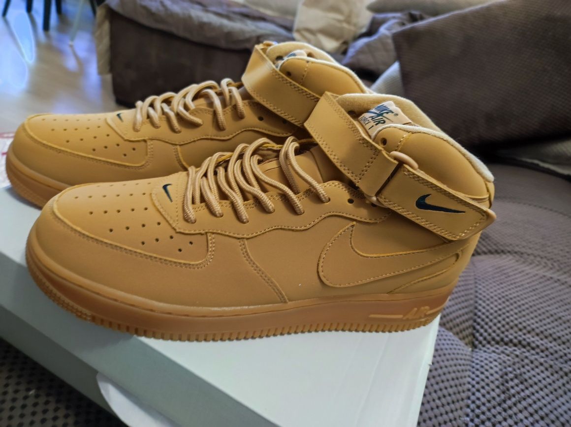 Nike Air Force 1 High Flax Brown and Black