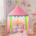 Cort de joacă portabil Tiny Land Princess, pentru interior și exterior