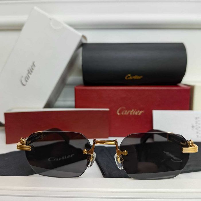 Слънчеви очила Cartier CT0362S златни и сребърни елементи