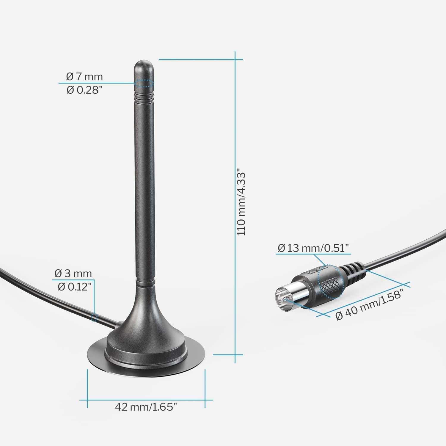 DVB-T2 HD/DVB-T антена за ефирна телевизия и цифрови канали