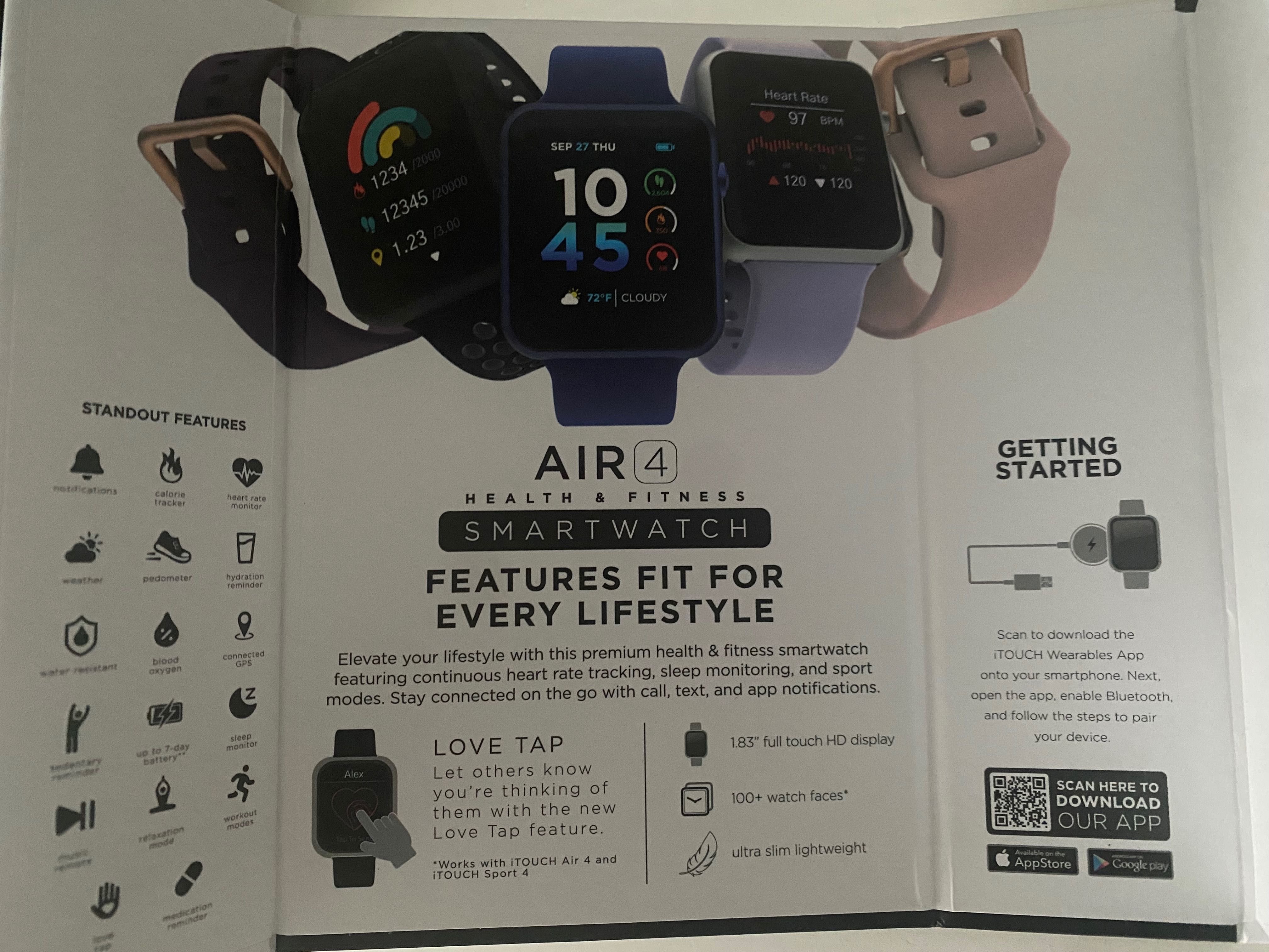 Нов Мъжки Смарт часовник iTouch Air 4 - Bluetooth Connectivity