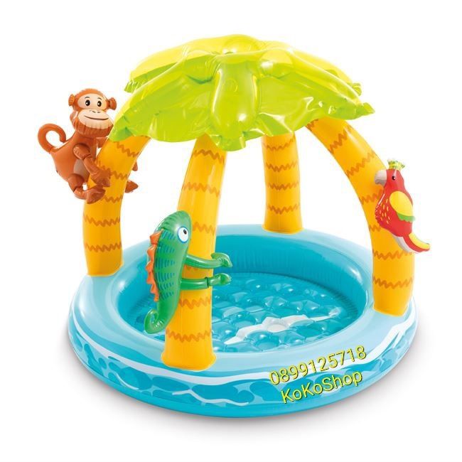 Детски надуваем басейн със сенник-102х86 см./басейн с надуваемо дъно