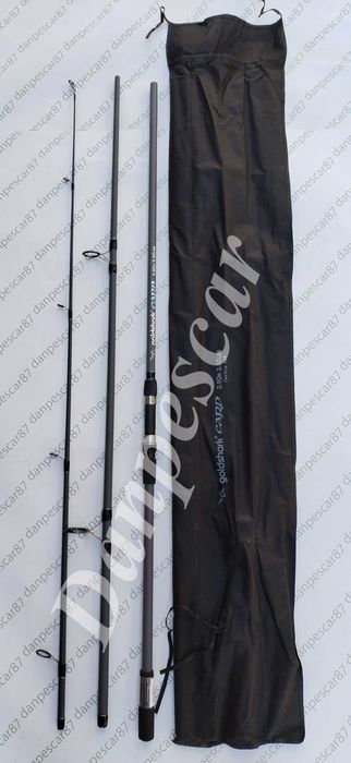 SET 4 Lansete 3,9 metri GOLD SHARK 2  75% carbon 3,5LBS INELE de 50