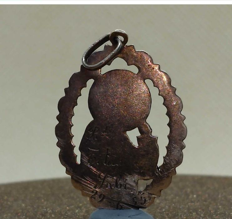 Pandantiv argint Isus cu potir gravare 29 iunie 1955