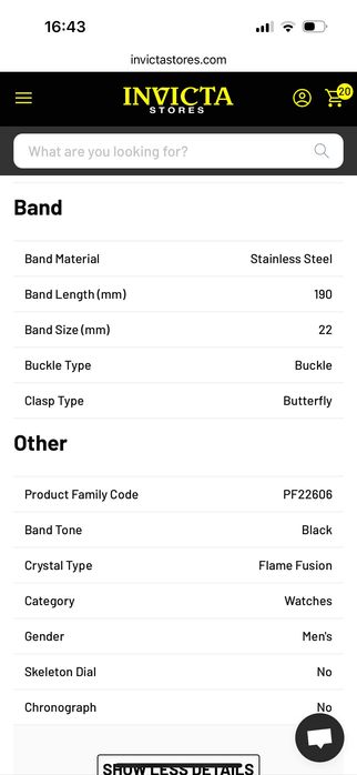 Часовник INVICTA