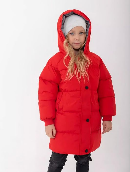 Детский пуховик куртка 3-9 лет детская зимняя длинная для девочек